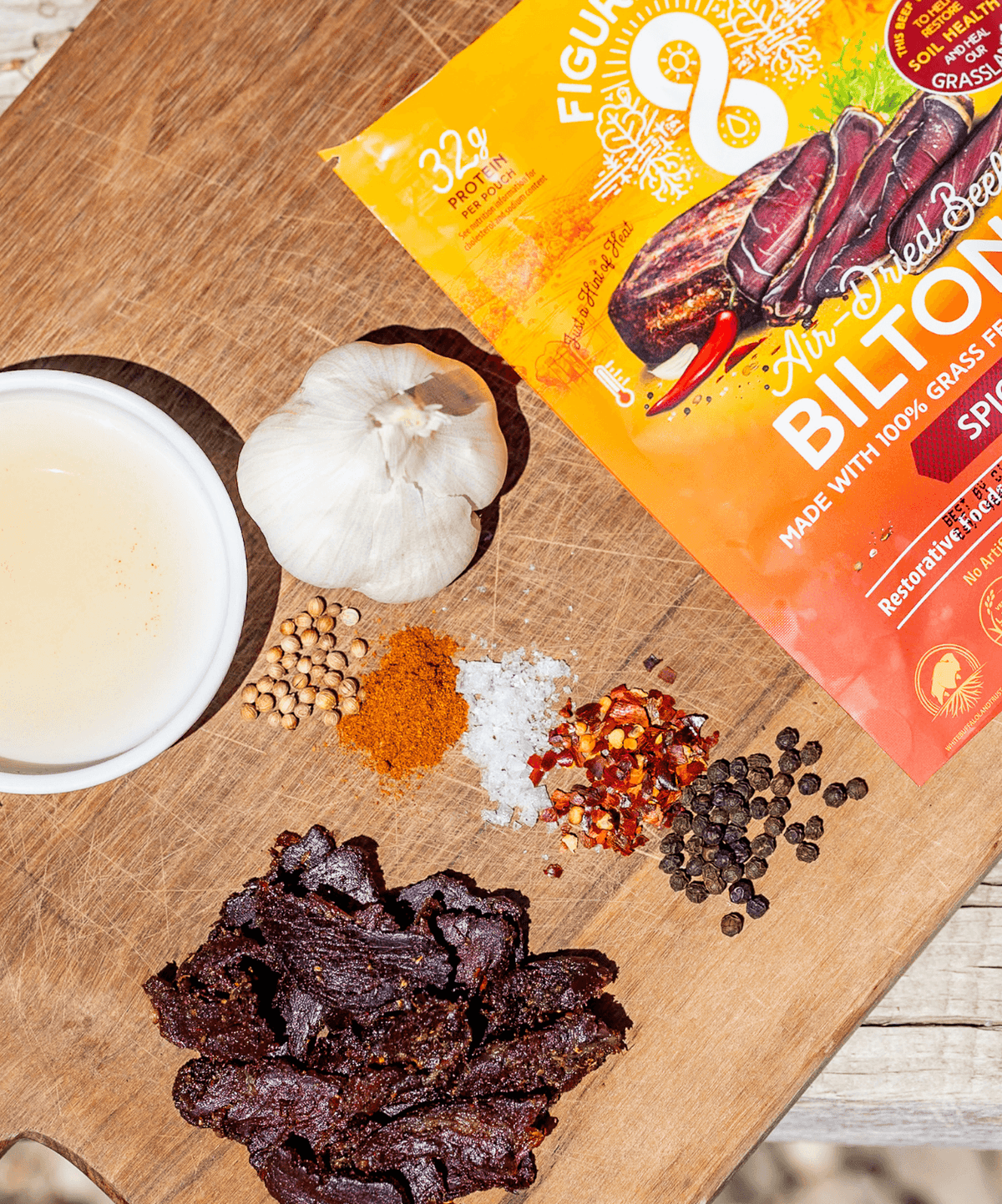 Spiced Grass Fed & Finished Beef Biltong